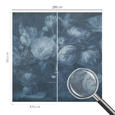 3D wall mural with a floral arrangement design