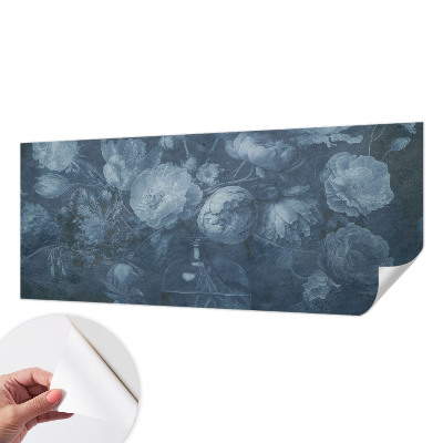 3D wall mural with a floral arrangement design