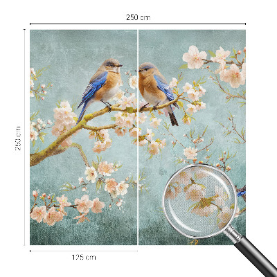 Peel and stick wall mural for kids' room Spring birds