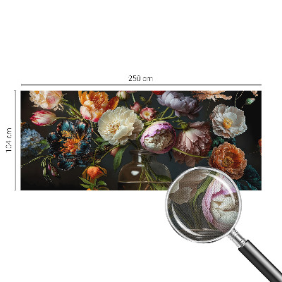3D photo wallpaper mural with a flower bouquet design