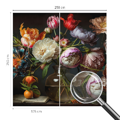 3D photo wallpaper mural with a flower bouquet design