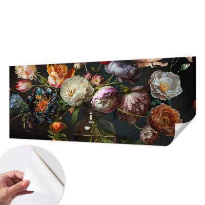 3D photo wallpaper mural with a flower bouquet design