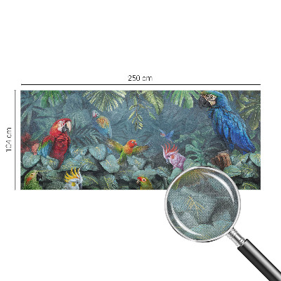 Children's wall mural with an exotic jungle design