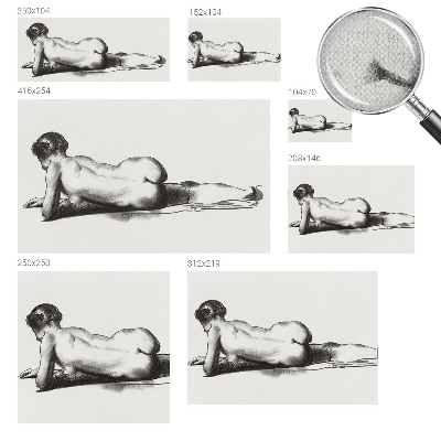Self-adhesive wall mural a subtle abstract design with muted tones