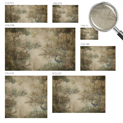 Self-adhesive photo wallpaper with a forest scene