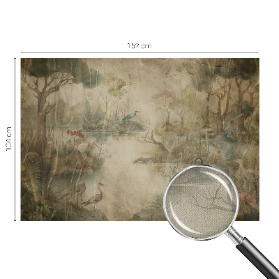 Self-adhesive photo wallpaper with a forest scene
