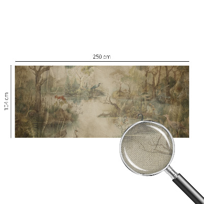 Self-adhesive photo wallpaper with a forest scene