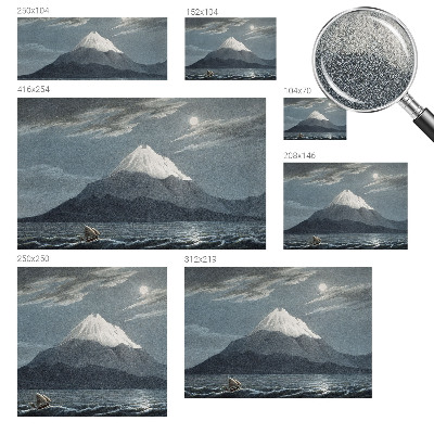 Removable wall mural wallpaper with a moonlit night design