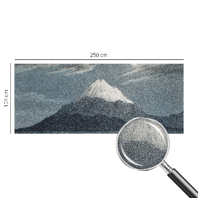 Removable wall mural wallpaper with a moonlit night design