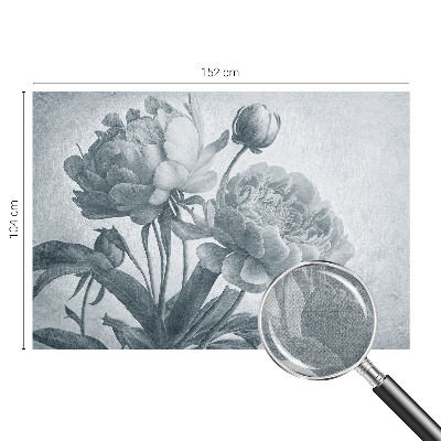 Removable wall mural with a floral chic design