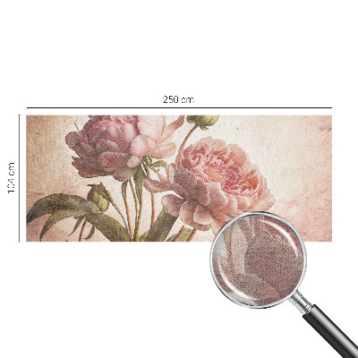 Stick-on wall mural Delicate peonies