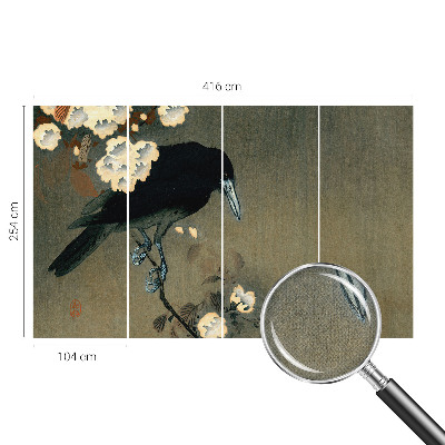 Peel and stick wall mural for kids' room with an exotic nature design