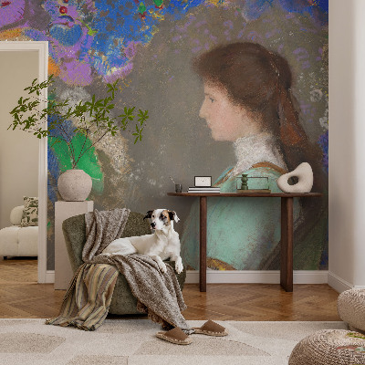 3D photo wallpaper mural with a romantic scene