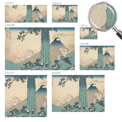 Peel and stick wallpaper mural with a mountain panorama design