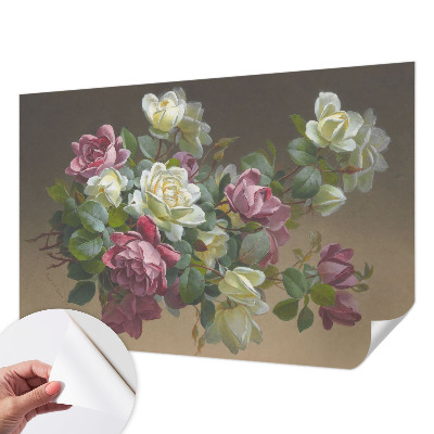 Self-adhesive wall mural Floral elegance