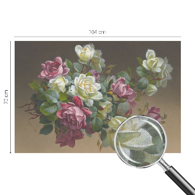 Self-adhesive wall mural with a floral elegance design