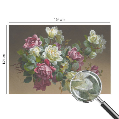 Self-adhesive wall mural with a floral elegance design