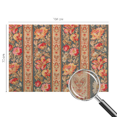 Self-adhesive photo wallpaper with a colorful floral design