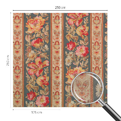 Self-adhesive photo wallpaper with a colorful floral design