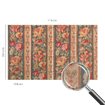 Self-adhesive photo wallpaper with a colorful floral design