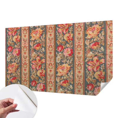 Self-adhesive photo wallpaper with a colorful floral design