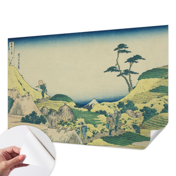 Removable wall mural wallpaper featuring a rural landscape design