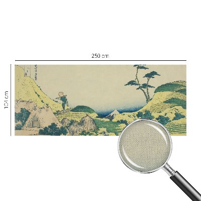 Removable wall mural wallpaper featuring a rural landscape design