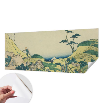 Removable wall mural wallpaper featuring a rural landscape design