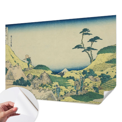 Removable wall mural wallpaper featuring a rural landscape design