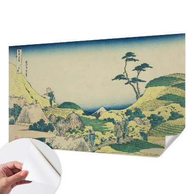 Removable wall mural wallpaper featuring a rural landscape design