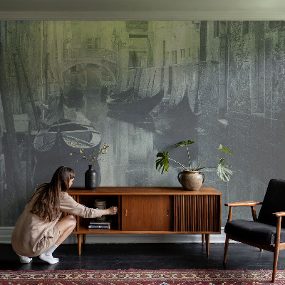Peel and stick wall mural for bedroom Old canal