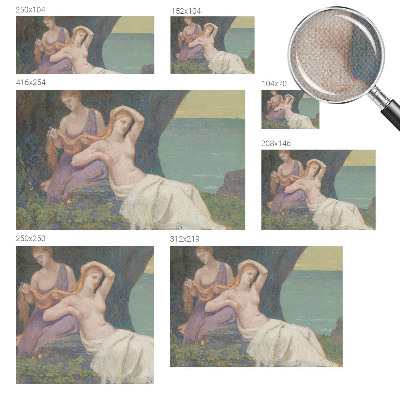 Peel and stick wall mural for living room with a seaside scene