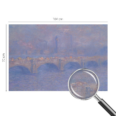 Peel and stick wall mural for kids' room with a blue bridge design