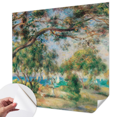 3D wall mural with a seaside landscape