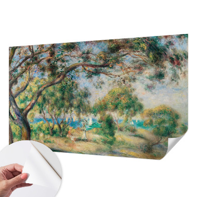 3D wall mural with a seaside landscape