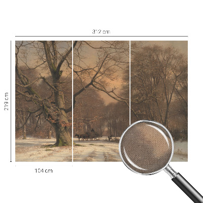Children's wall mural Winter landscape