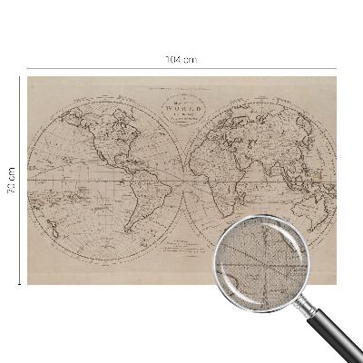 Baby room wall mural Old map
