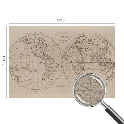 Baby room wall mural Old map