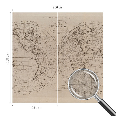 Baby room wall mural Old map
