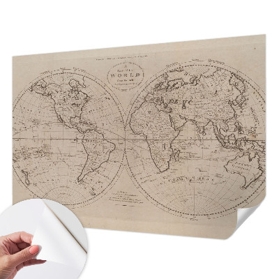 Baby room wall mural Old map
