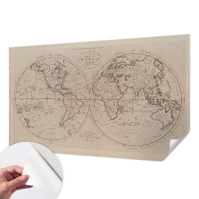 Baby room wall mural Old map