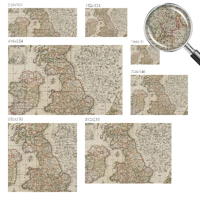 Peel and stick wall mural Antique map