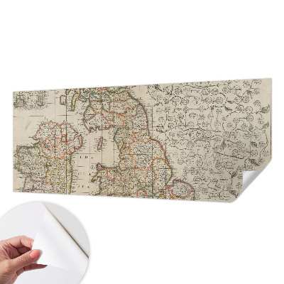 Peel and stick wall mural Antique map