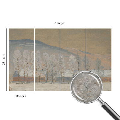 Self-adhesive photo wallpaper with a winter scenery motif