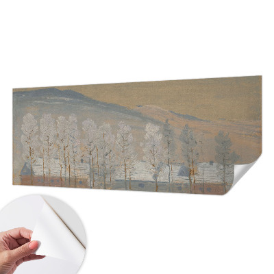 Self-adhesive photo wallpaper with a winter scenery motif
