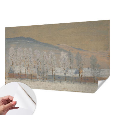 Self-adhesive photo wallpaper with a winter scenery motif