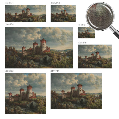 Peel and stick wallpaper mural with a romantic landscape design