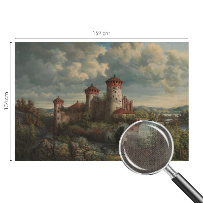 Peel and stick wallpaper mural with a romantic landscape design