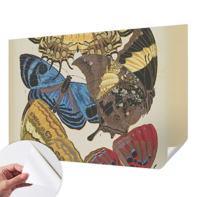 Stick-on wall mural with an inspiring butterflies design
