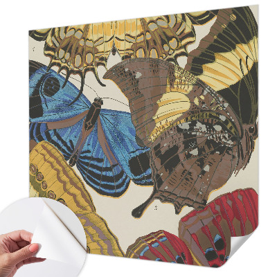 Stick-on wall mural with an inspiring butterflies design